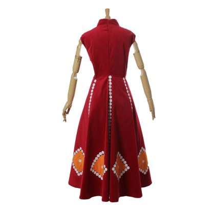 Custom Made Red Dress Adult Lady Tremaine Wicked Stepmother Cosplay Costume-Astricos