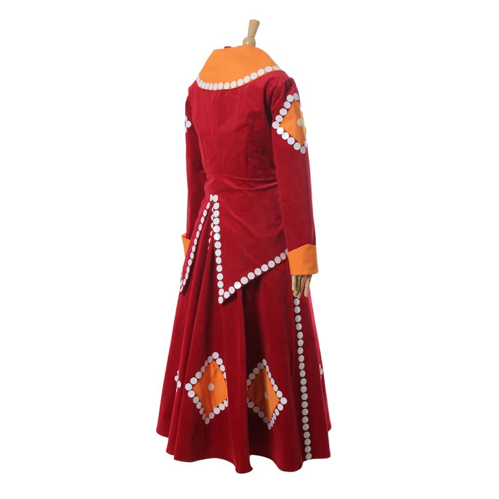 Custom Made Red Dress Adult Lady Tremaine Wicked Stepmother Cosplay Costume-Astricos