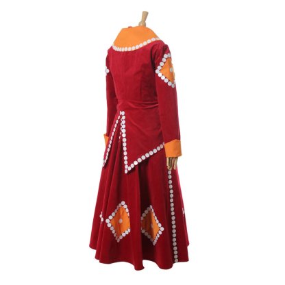 Custom Made Red Dress Adult Lady Tremaine Wicked Stepmother Cosplay Costume-Astricos