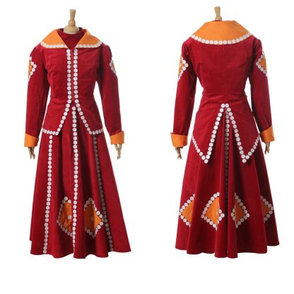 Custom Made Red Dress Adult Lady Tremaine Wicked Stepmother Cosplay Costume-Astricos