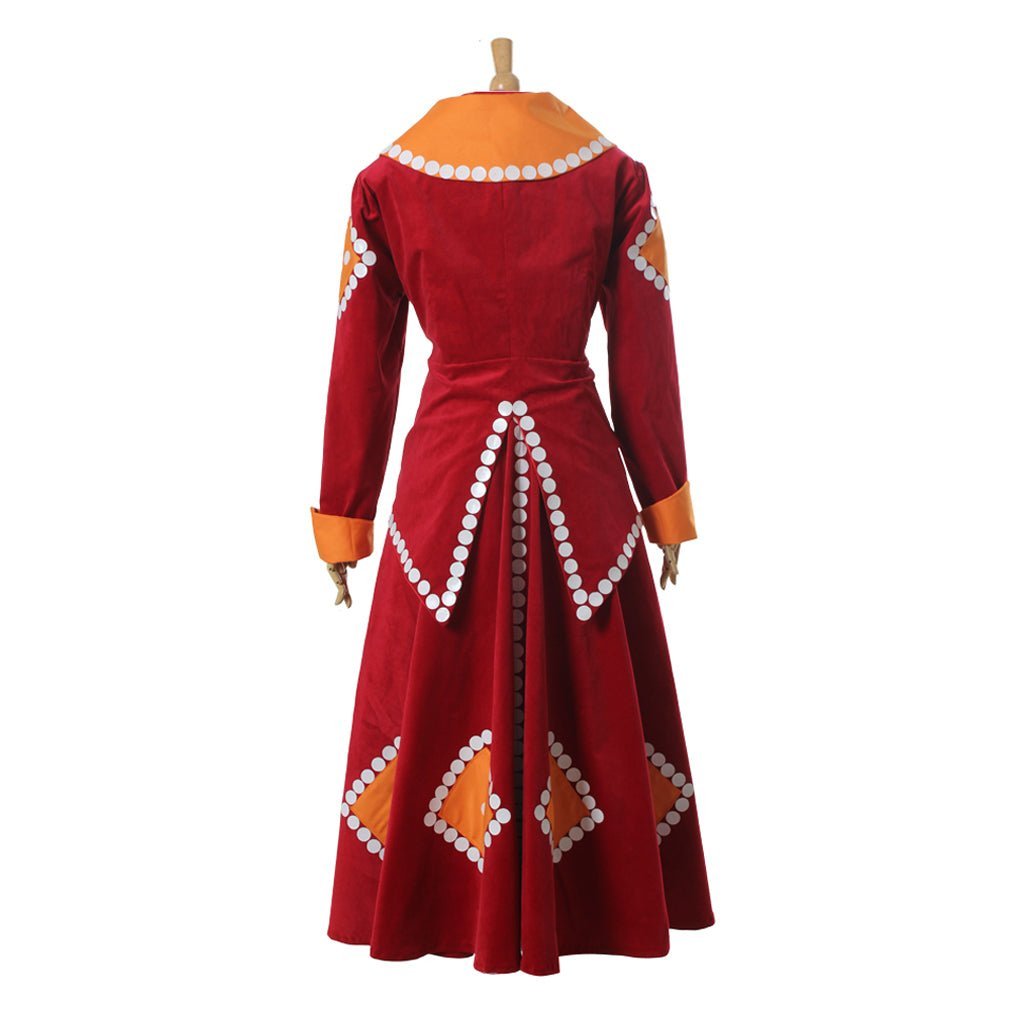 Custom Made Red Dress Adult Lady Tremaine Wicked Stepmother Cosplay Costume-Astricos