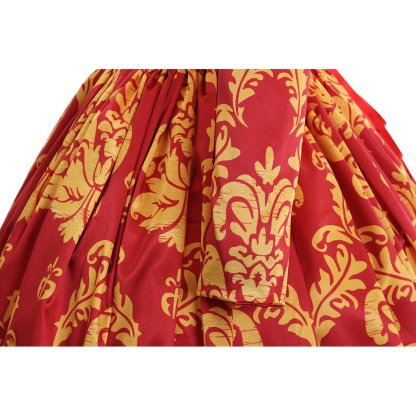 Custom-Made Red Renaissance Medieval Wedding Party Dress | Women’s Ball Gown Dance Costume-Astricos