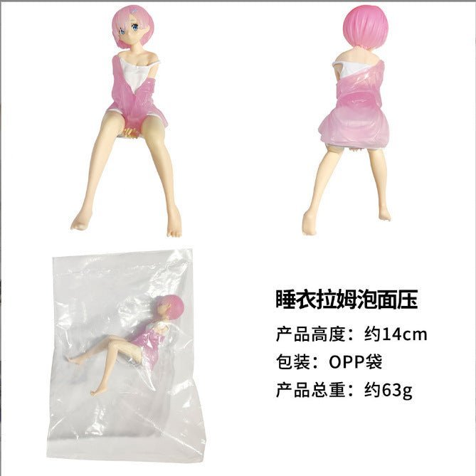 Rem Pajamas Figure - New Anime Re:Zero Life Girl Kawaii Car Ornament Christmas Gift - Astricos