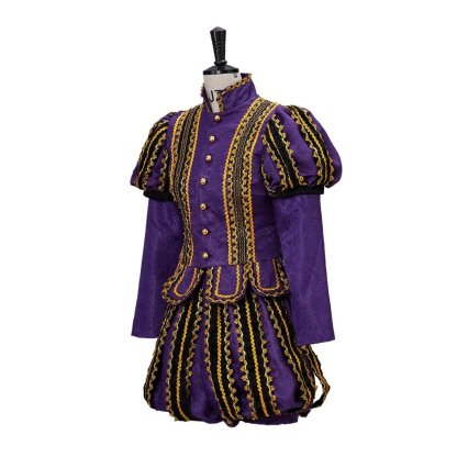 King Henry VIII Renaissance Costume - Medieval Tudor Royal Noble Outfit with Gold Trim | Astricos-Astricos