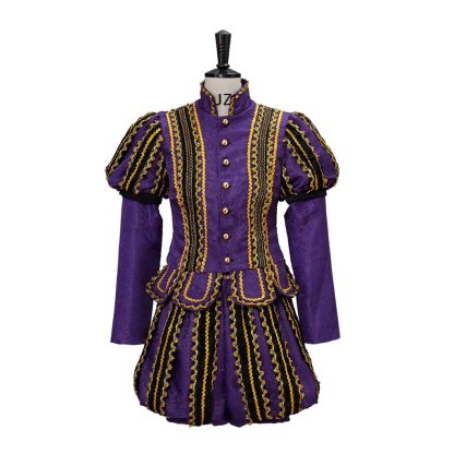 King Henry VIII Renaissance Costume - Medieval Tudor Royal Noble Outfit with Gold Trim | Astricos-Astricos
