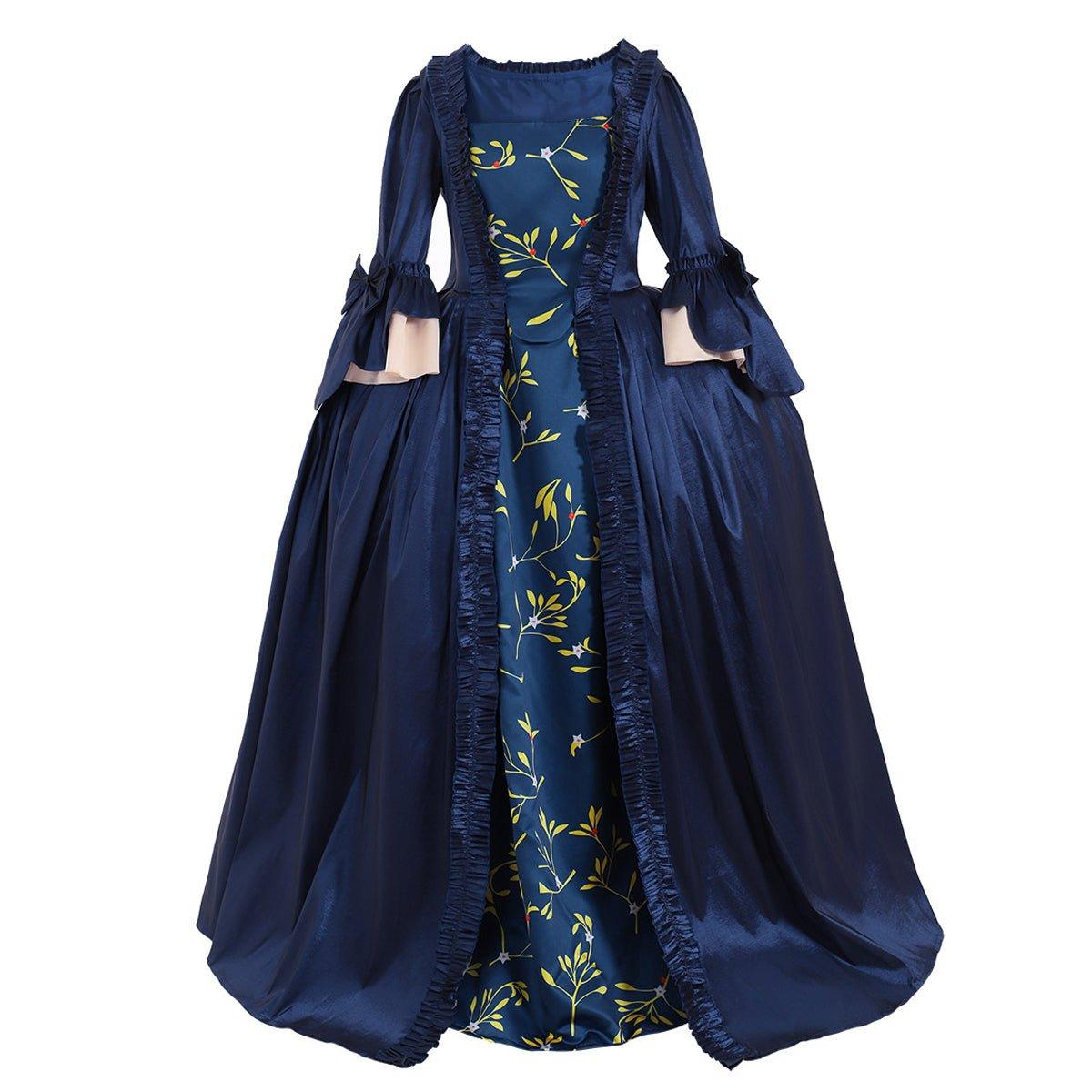 18th Century Marie Antoinette Blue Rococo Dress | Georgian Court Gown | Astricos-Astricos