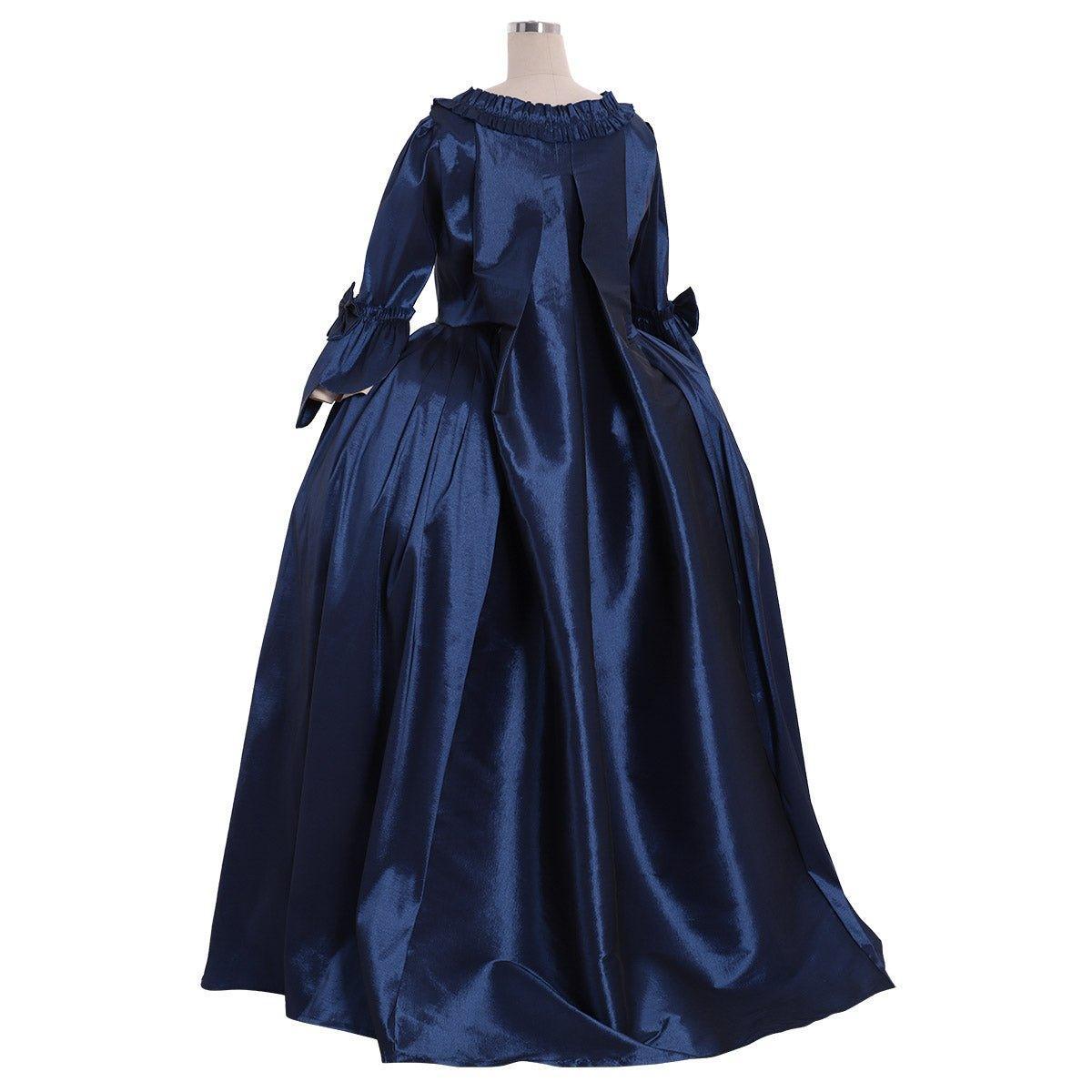 18th Century Marie Antoinette Blue Rococo Dress | Georgian Court Gown | Astricos-Astricos