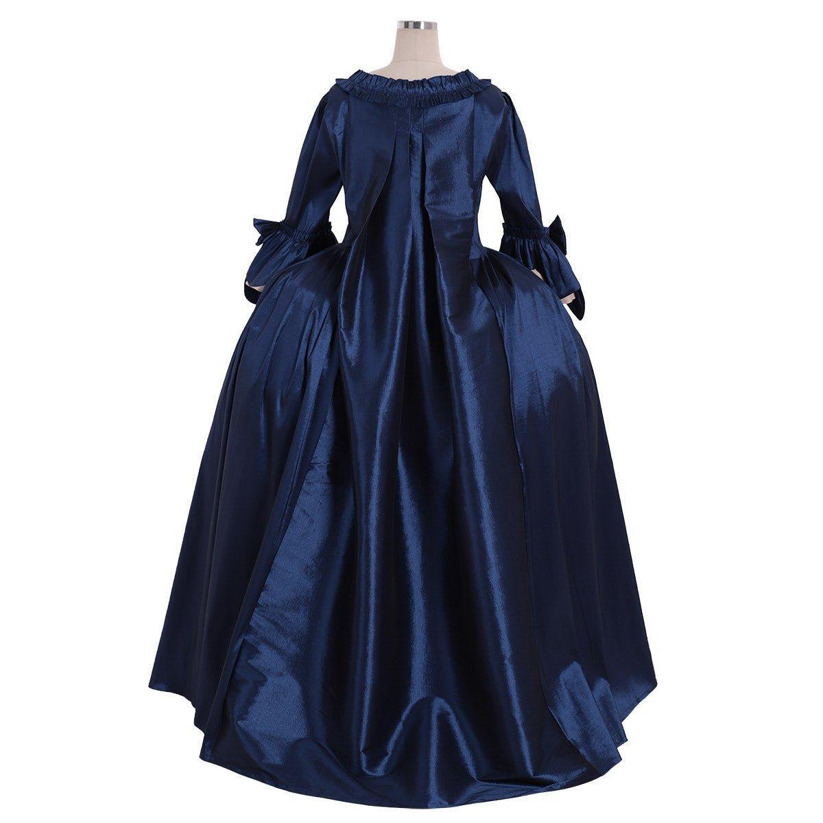 18th Century Marie Antoinette Blue Rococo Dress | Georgian Court Gown | Astricos-Astricos