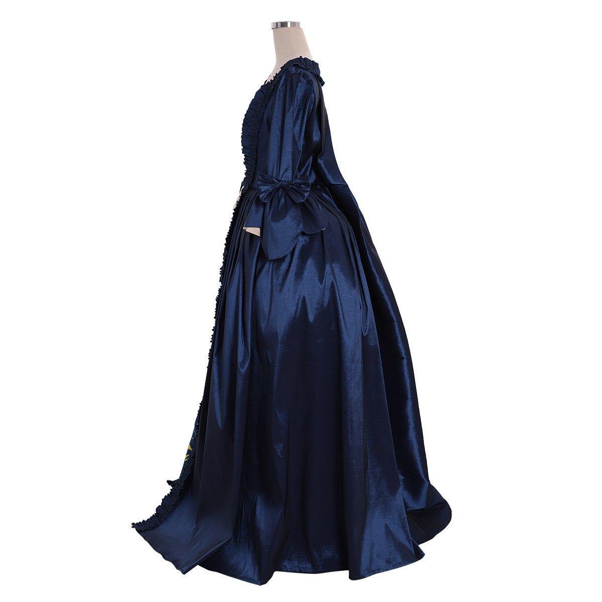 18th Century Marie Antoinette Blue Rococo Dress | Georgian Court Gown | Astricos-Astricos
