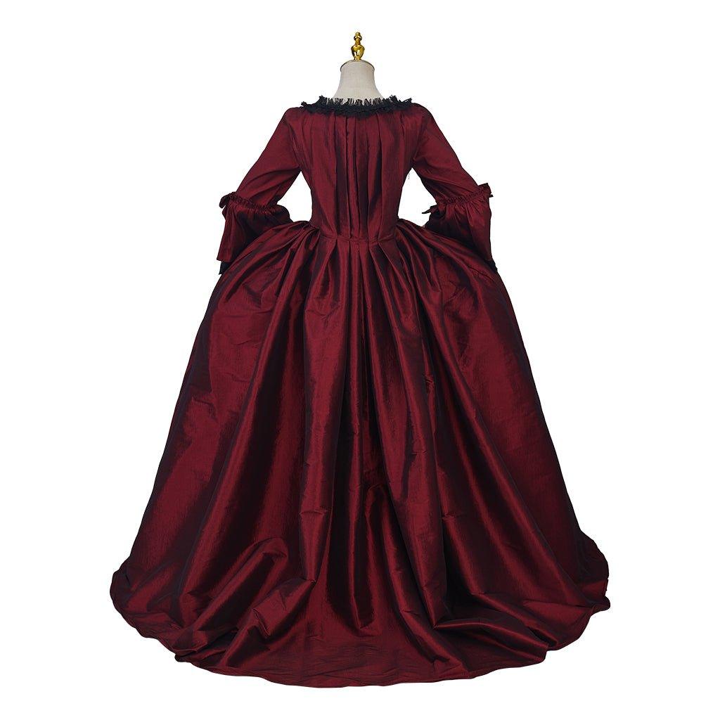 Rococo Rose Red Ball Gown - Vintage Princess Colonial Costume for Cosplay & Halloween-Astricos