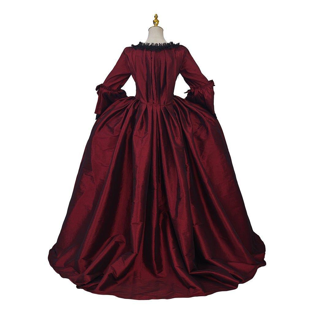Rococo Rose Red Ball Gown - Vintage Princess Colonial Costume for Cosplay & Halloween-Astricos