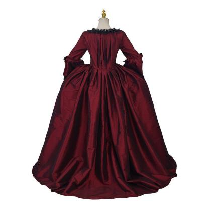Rococo Rose Red Ball Gown - Vintage Princess Colonial Costume for Cosplay & Halloween-Astricos
