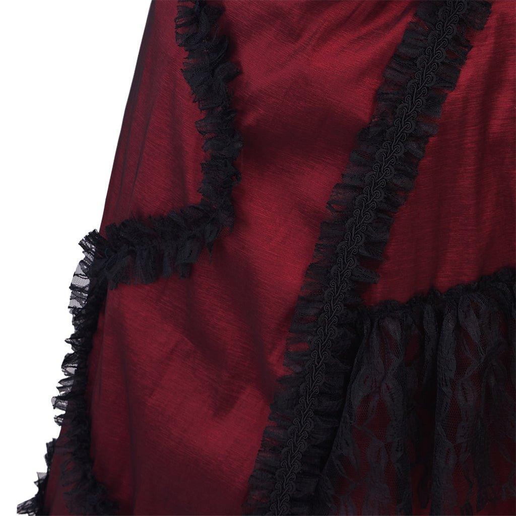 Rococo Rose Red Ball Gown - Vintage Princess Colonial Costume for Cosplay & Halloween-Astricos