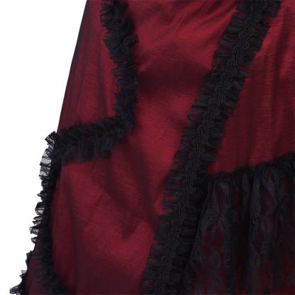 Rococo Rose Red Ball Gown - Vintage Princess Colonial Costume for Cosplay & Halloween-Astricos