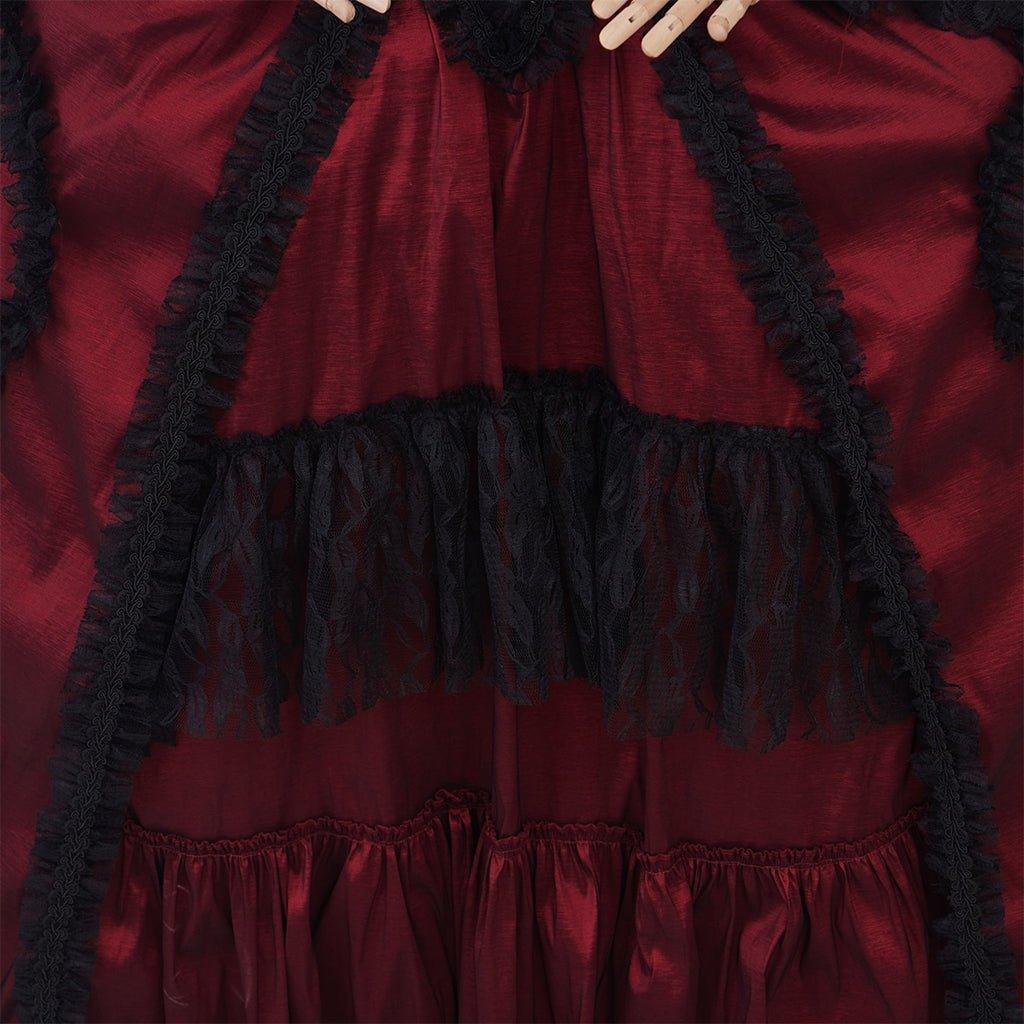 Rococo Rose Red Ball Gown - Vintage Princess Colonial Costume for Cosplay & Halloween-Astricos