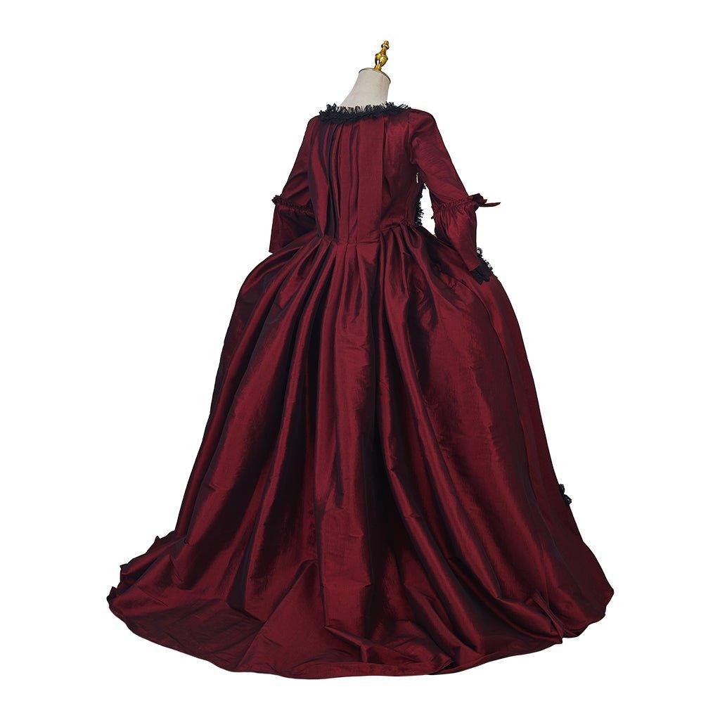 Rococo Rose Red Ball Gown - Vintage Princess Colonial Costume for Cosplay & Halloween-Astricos