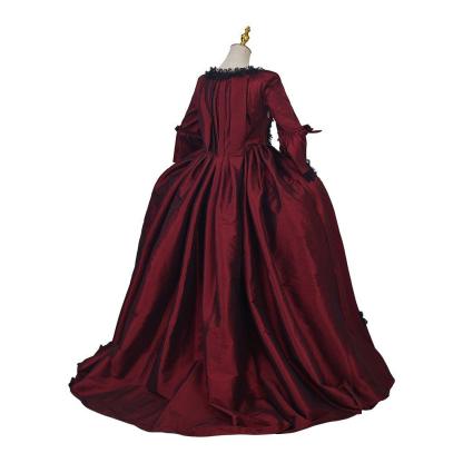 Rococo Rose Red Ball Gown - Vintage Princess Colonial Costume for Cosplay & Halloween-Astricos