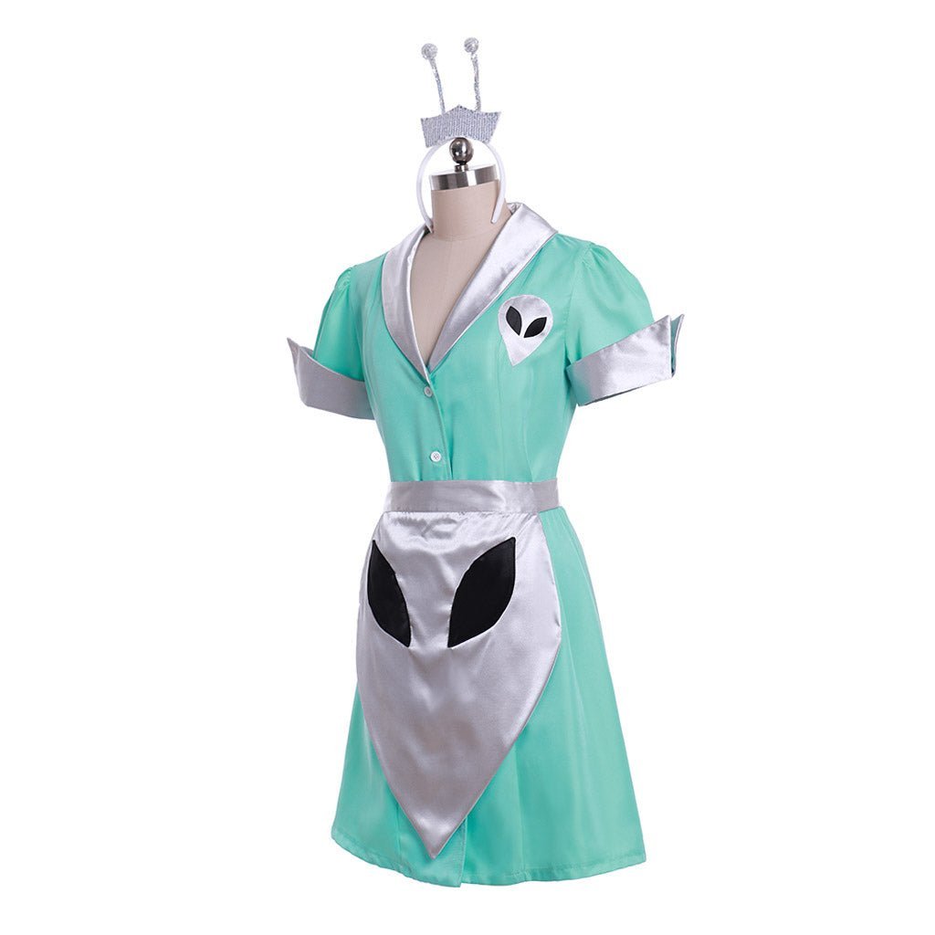 Liz Parker Roswell Crashdown Cafe Waitress Cosplay Costume | Alien Maid Dress | Halloween Uniform-Astricos