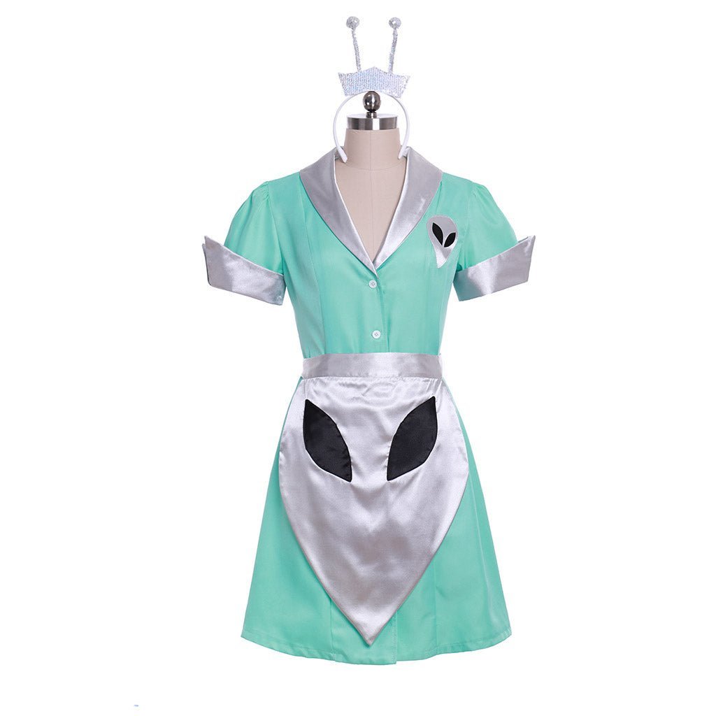 Liz Parker Roswell Crashdown Cafe Waitress Cosplay Costume | Alien Maid Dress | Halloween Uniform-Astricos