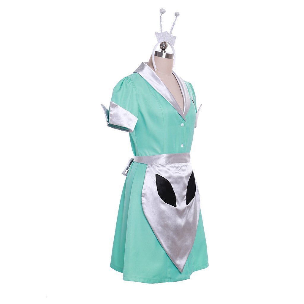 Liz Parker Roswell Crashdown Cafe Waitress Cosplay Costume | Alien Maid Dress | Halloween Uniform-Astricos