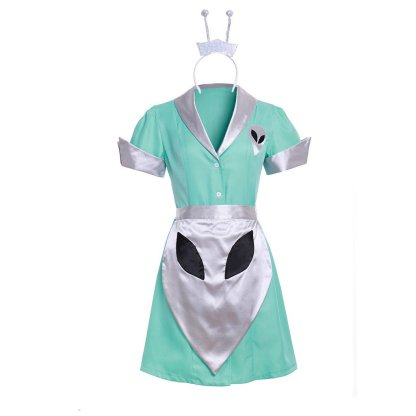 Liz Parker Roswell Crashdown Cafe Waitress Cosplay Costume | Alien Maid Dress | Halloween Uniform-Astricos