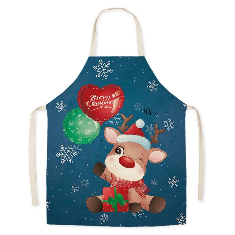 Festive Santa Claus Christmas Apron - Oil-Proof Cosplay Costume for Adults-Astricos