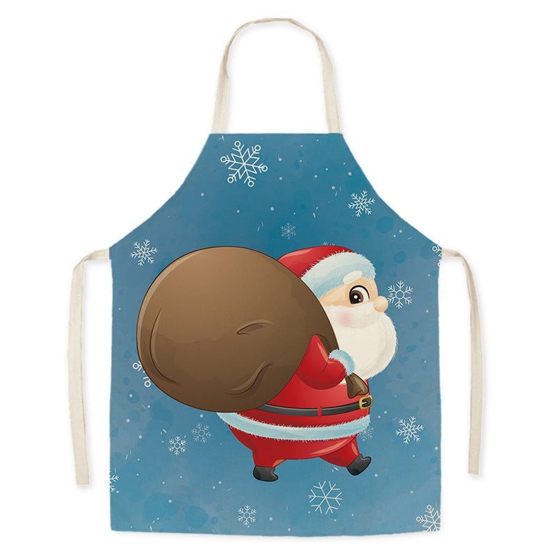 Festive Santa Claus Christmas Apron - Oil-Proof Cosplay Costume for Adults-Astricos