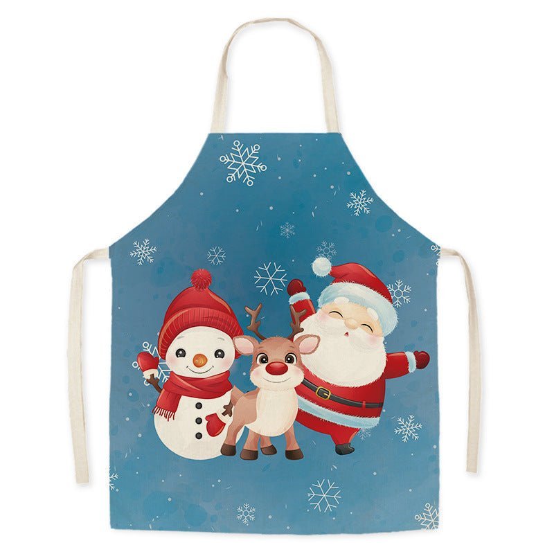 Festive Santa Claus Christmas Apron - Oil-Proof Cosplay Costume for Adults-Astricos