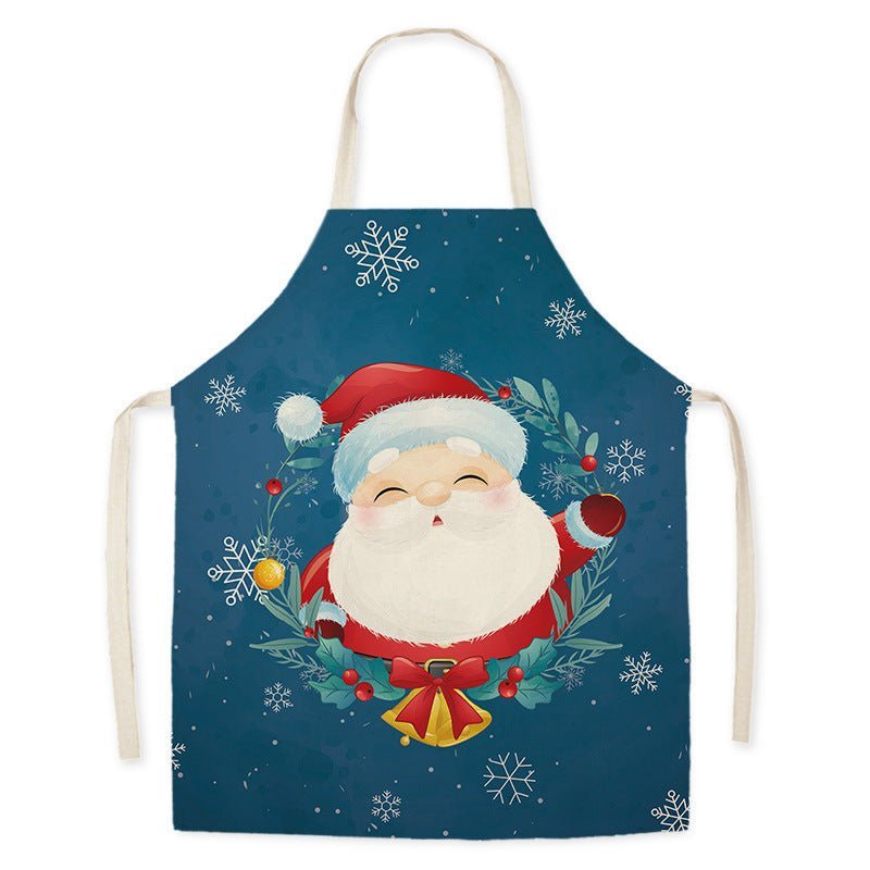 Festive Santa Claus Christmas Apron - Oil-Proof Cosplay Costume for Adults-Astricos