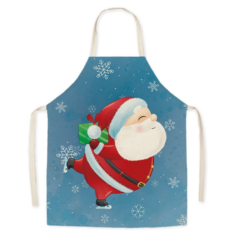 Festive Santa Claus Christmas Apron - Oil-Proof Cosplay Costume for Adults-Astricos