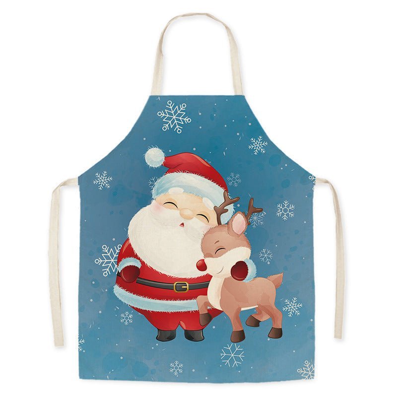 Festive Santa Claus Christmas Apron - Oil-Proof Cosplay Costume for Adults-Astricos