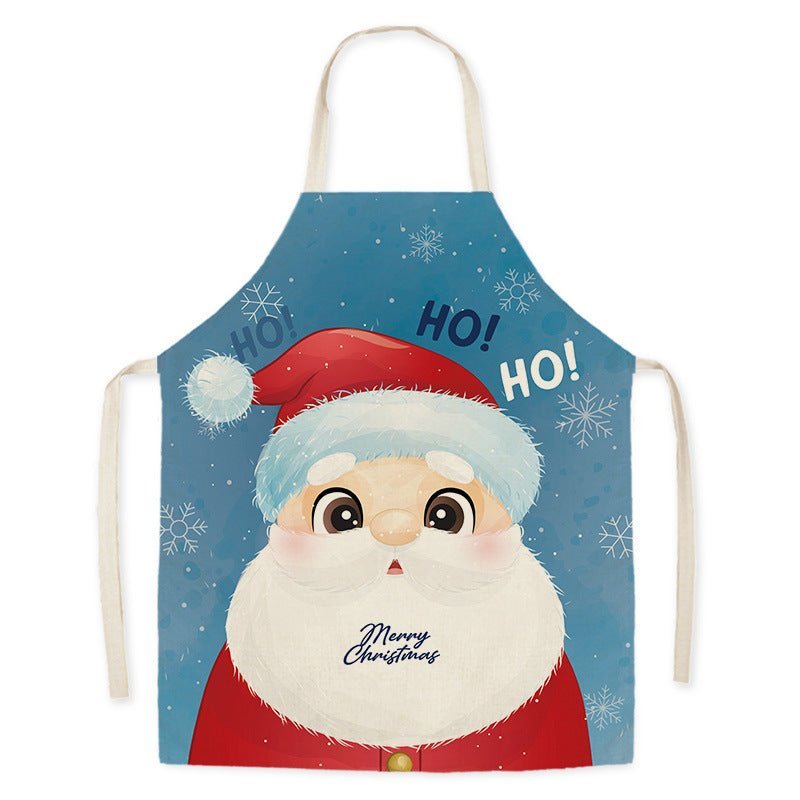 Festive Santa Claus Christmas Apron - Oil-Proof Cosplay Costume for Adults-Astricos