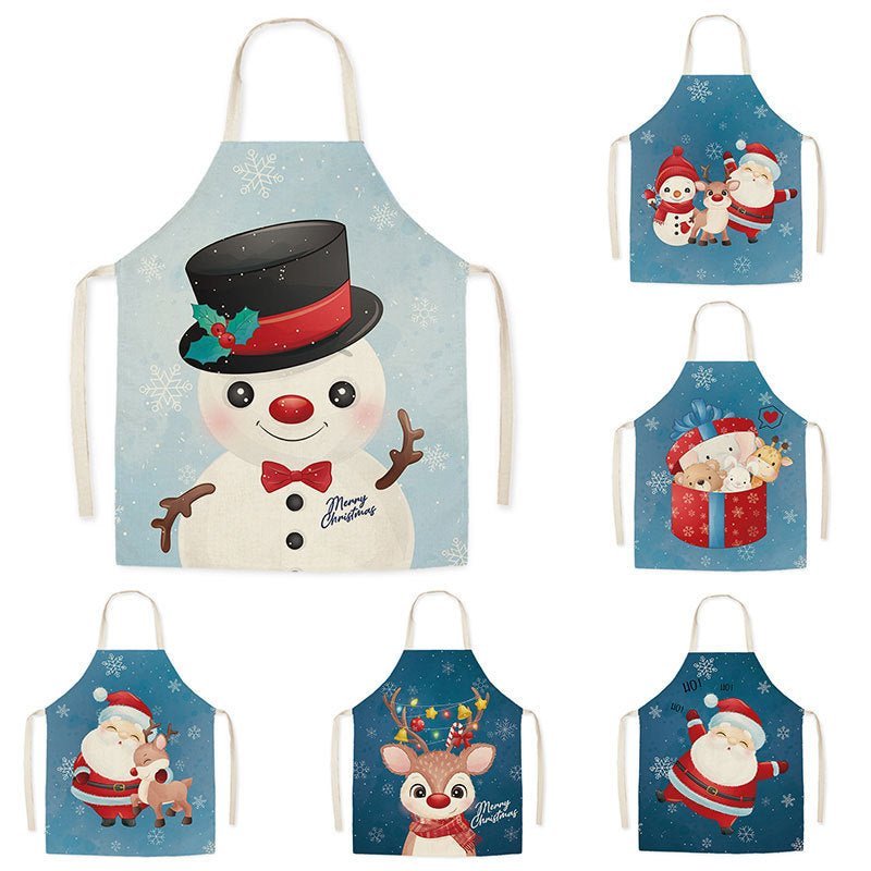 Festive Santa Claus Christmas Apron - Oil-Proof Cosplay Costume for Adults-Astricos