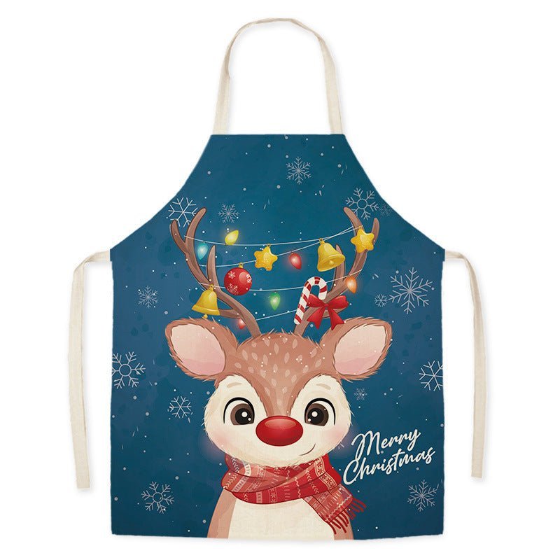 Festive Santa Claus Christmas Apron - Oil-Proof Cosplay Costume for Adults-Astricos