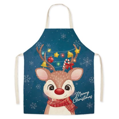 Festive Santa Claus Christmas Apron - Oil-Proof Cosplay Costume for Adults-Astricos