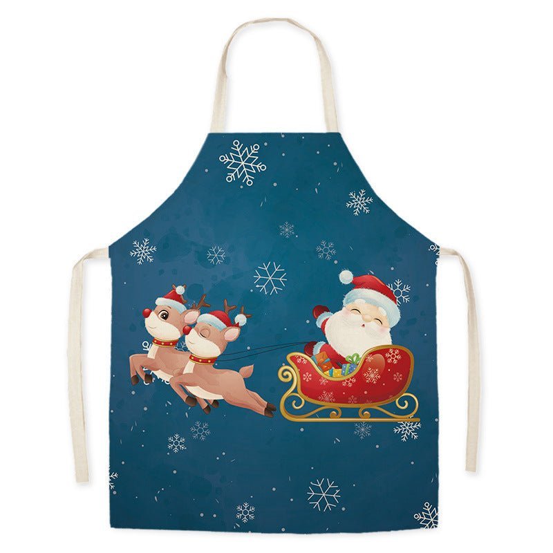 Festive Santa Claus Christmas Apron - Oil-Proof Cosplay Costume for Adults-Astricos