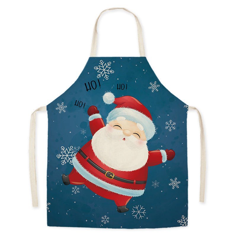 Festive Santa Claus Christmas Apron - Oil-Proof Cosplay Costume for Adults-Astricos