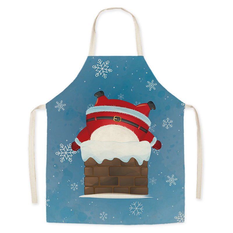 Festive Santa Claus Christmas Apron - Oil-Proof Cosplay Costume for Adults-Astricos