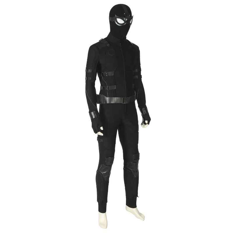 Spider-Man Far From Home Black Battle Suit Cosplay Costume - Peter Parker Sneak Version | Astricos-Astricos