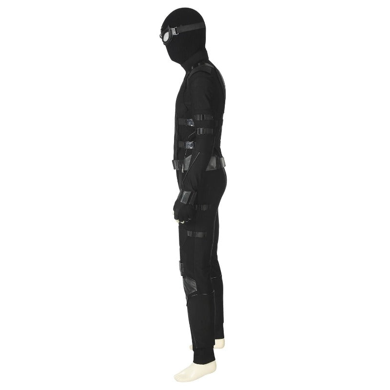 Spider-Man Far From Home Black Battle Suit Cosplay Costume - Peter Parker Sneak Version | Astricos-Astricos