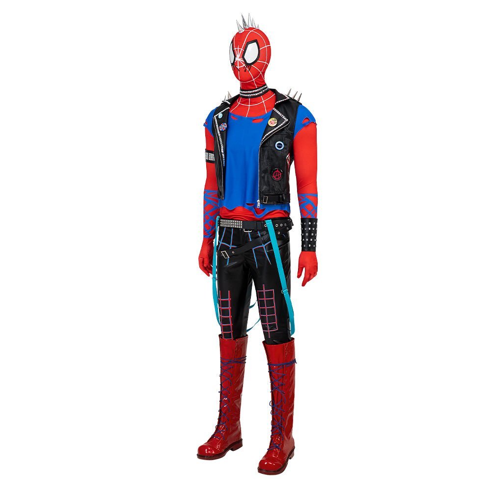 Spider - Punk Hobart Brown Costume Set | Spider - Man Across the Spider - Verse Cosplay - Astricos