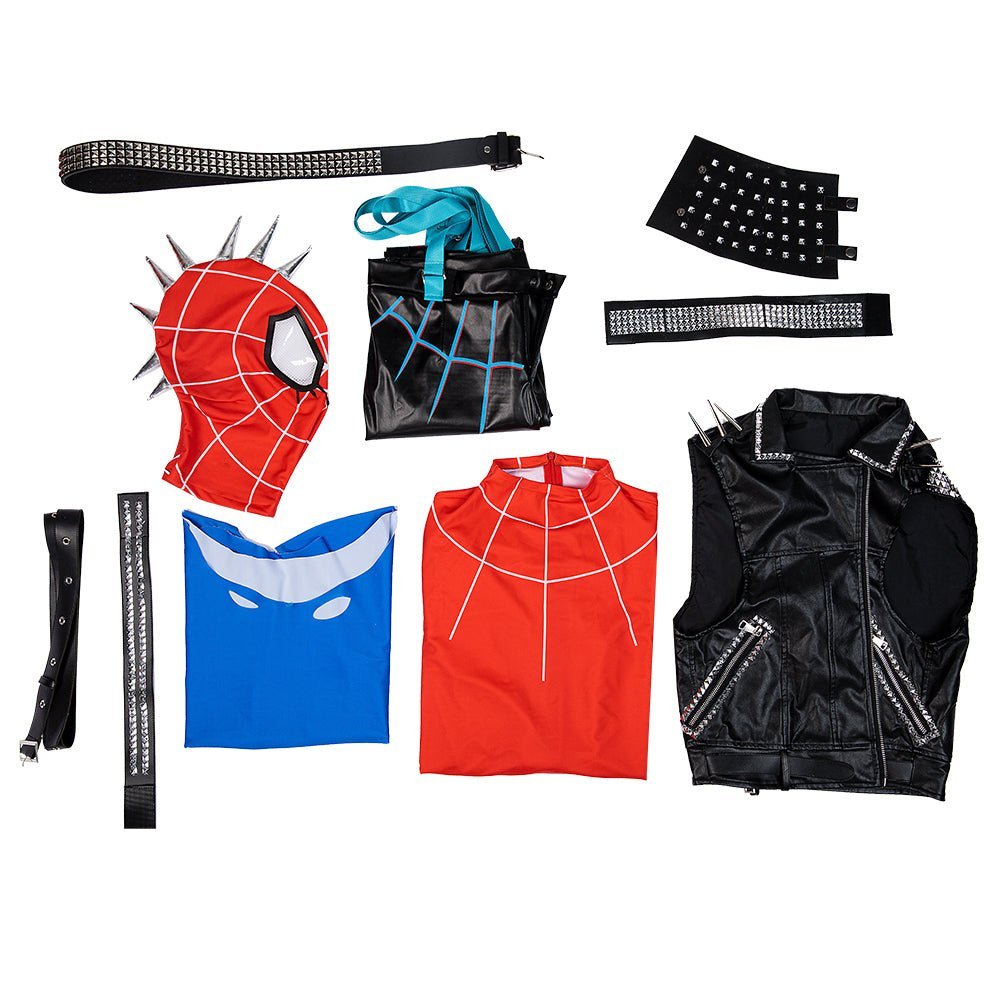 Spider - Punk Hobart Brown Costume Set | Spider - Man Across the Spider - Verse Cosplay - Astricos