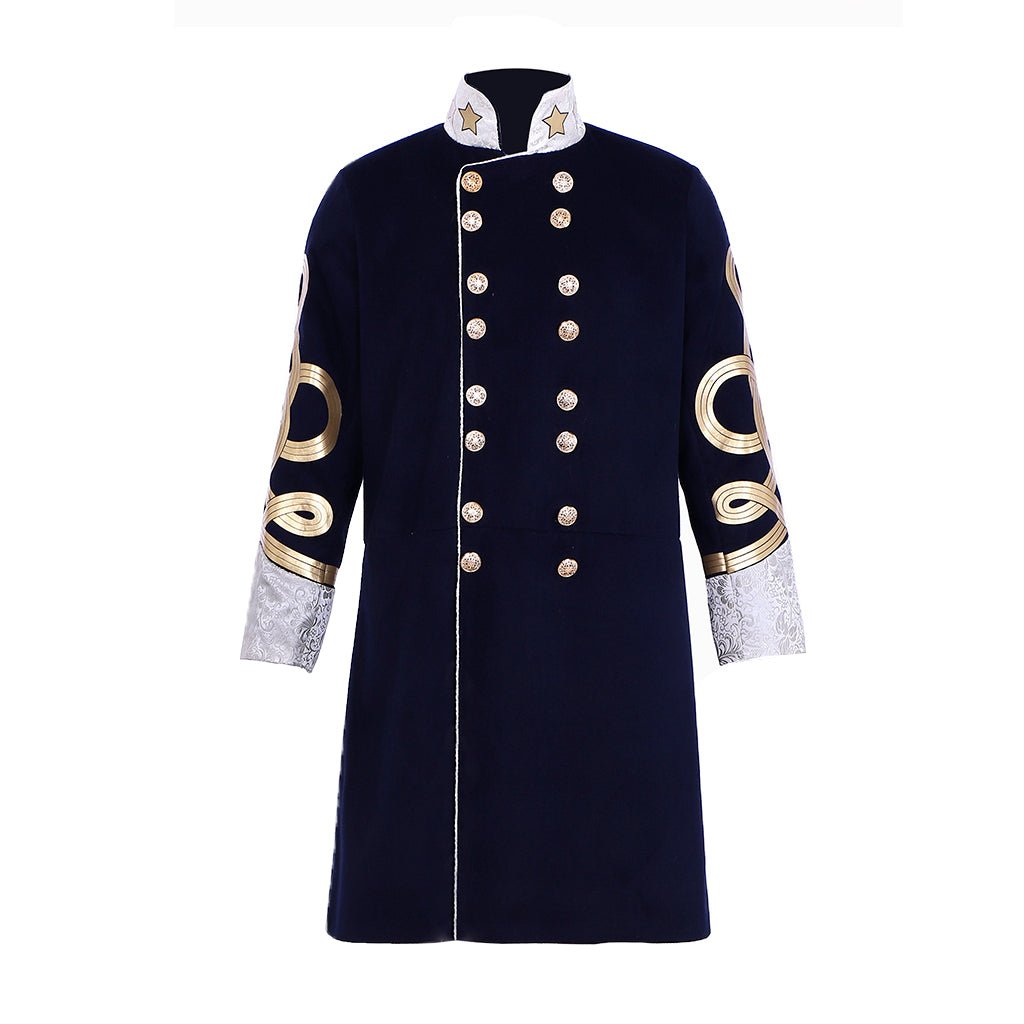 Steampunk Men’s Victorian Wool Coat - Tudor Medieval Costume Jacket for Cosplay | Astricos-Astricos