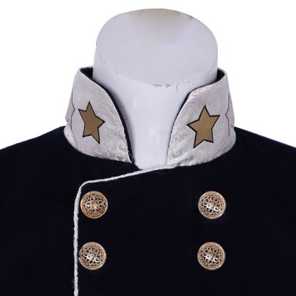 Steampunk Men’s Victorian Wool Coat - Tudor Medieval Costume Jacket for Cosplay | Astricos-Astricos
