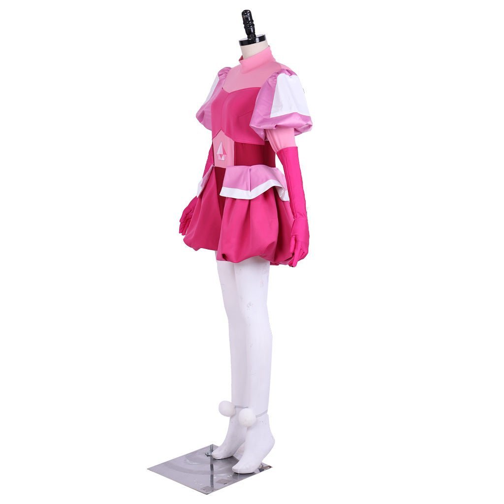 Steven Universe Spinel Gem Cosplay Costume - Full Pink Dress Set with Gloves & Socks-Astricos