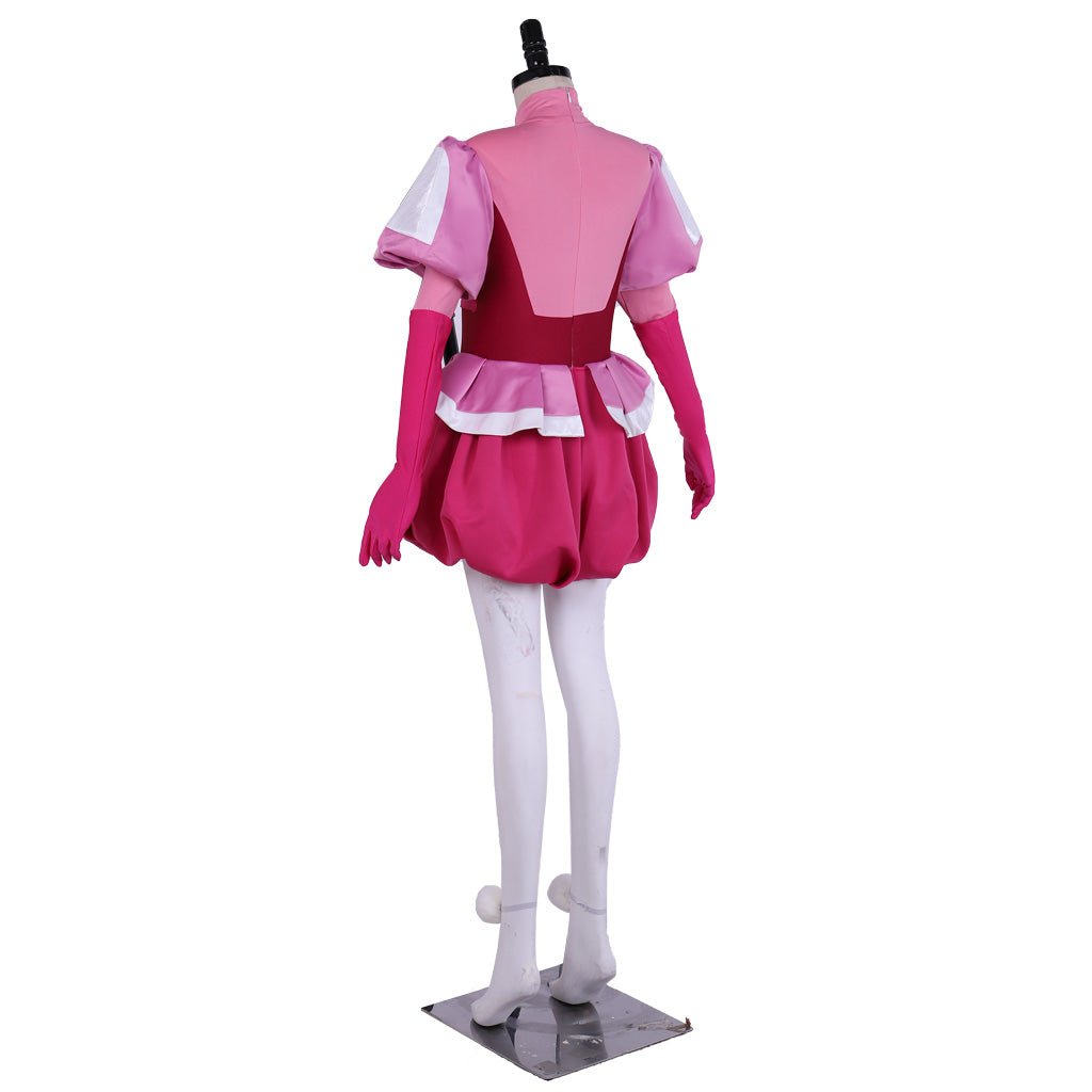 Steven Universe Spinel Gem Cosplay Costume - Full Pink Dress Set with Gloves & Socks-Astricos
