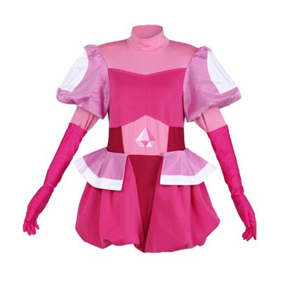 Steven Universe Spinel Gem Cosplay Costume - Full Pink Dress Set with Gloves & Socks-Astricos