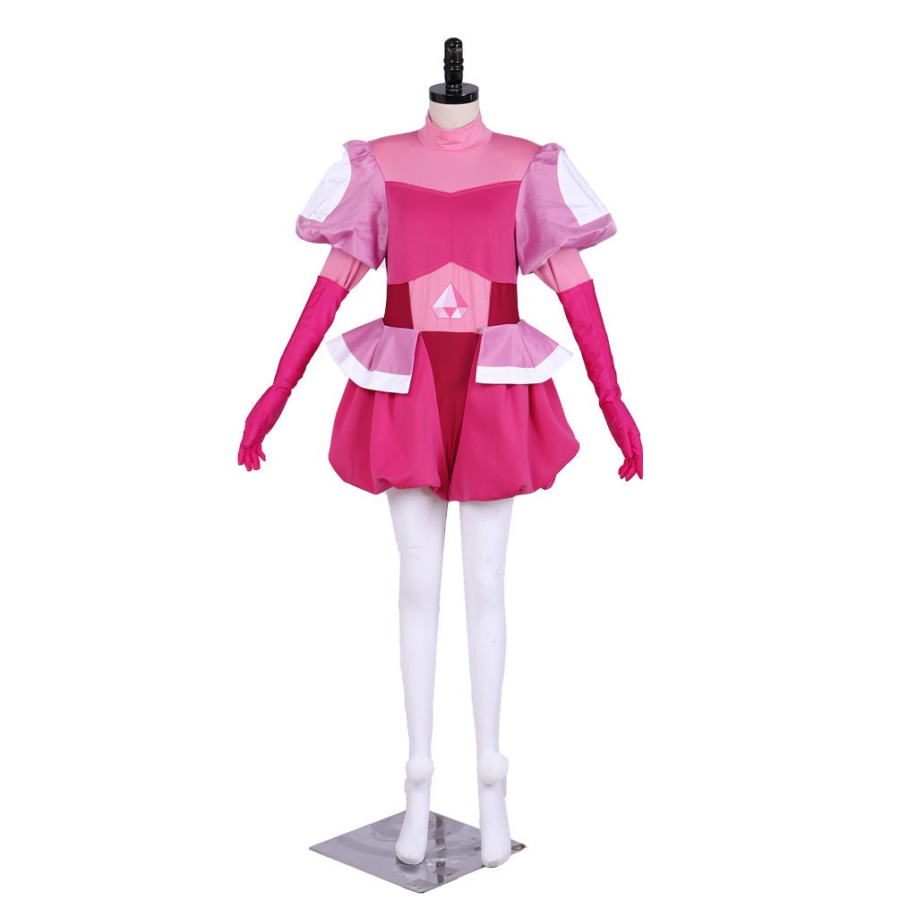 Steven Universe Spinel Gem Cosplay Costume - Full Pink Dress Set with Gloves & Socks-Astricos