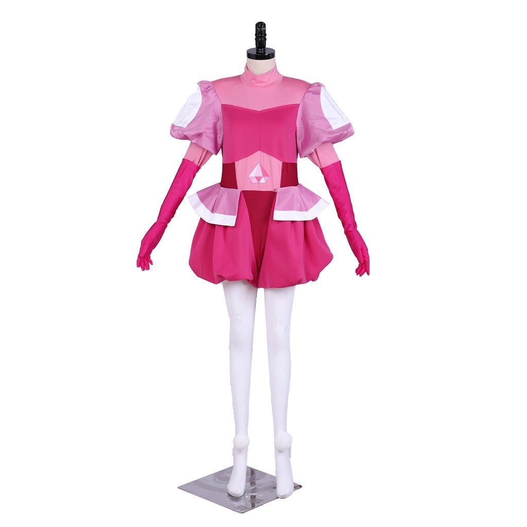 Steven Universe Spinel Gem Cosplay Costume - Full Pink Dress Set with Gloves & Socks-Astricos