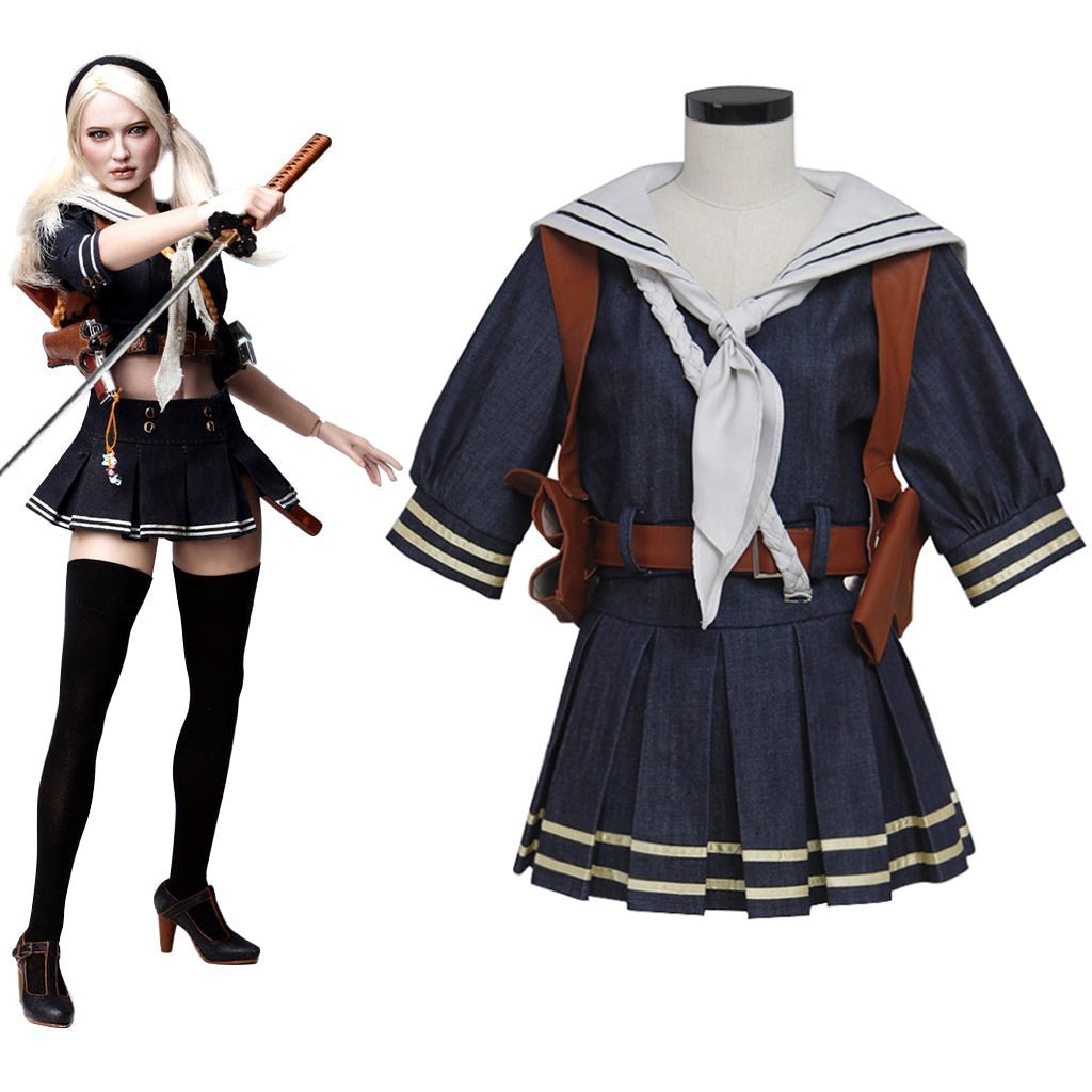 Sucker Punch Babydoll Emily Cosplay Costume Dress - Adult Halloween & Carnival Outfit-Astricos